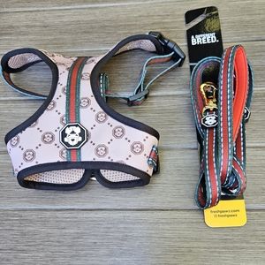FRESH PAWZ G-PATTERN HARNESS AND LEASH